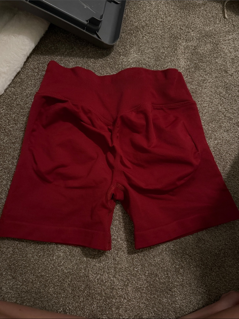 Women’s High-Waist Bike Shorts - Deep Red